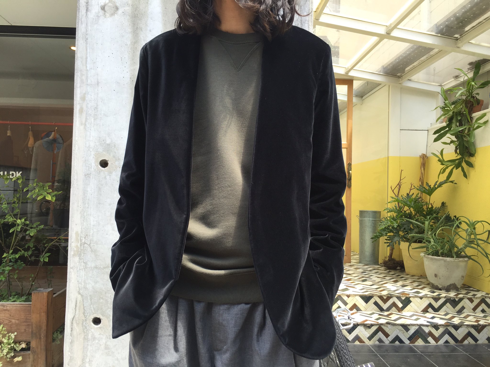 Maison Margiela メゾンマルジェラ ノーカラージャケット ベロア