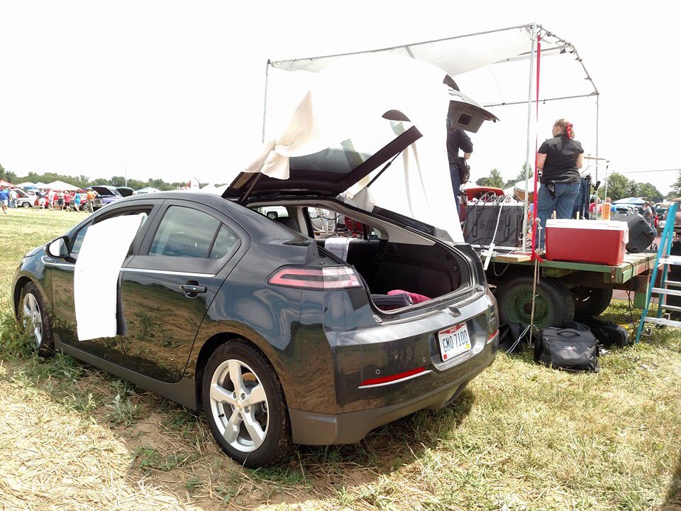 WRVoltec's tweet photo. Brad B. band need a power source in the middle of a field, an inverter and #VoltPower got them through the day. https://t.co/6Tplp8iTp3