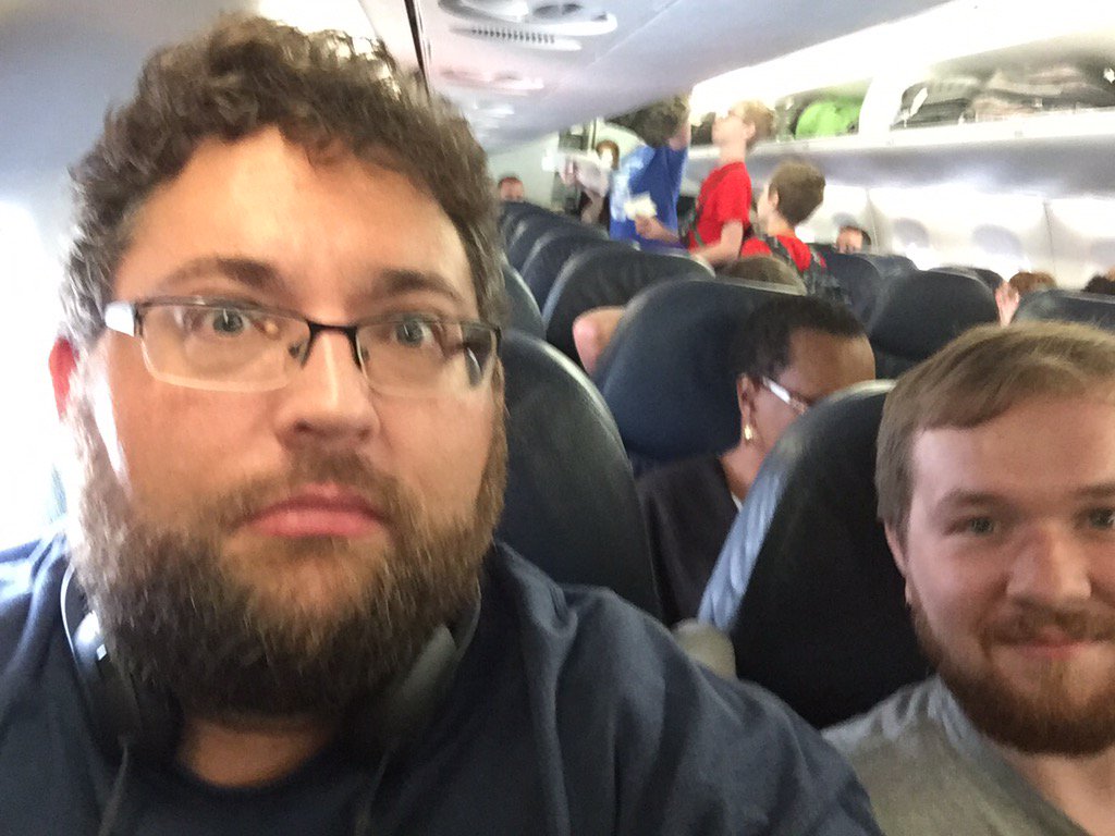 ursamathematica's tweet photo. Awkward boarding selfie. #Mathfest2016 https://t.co/XEzAhUlFRU