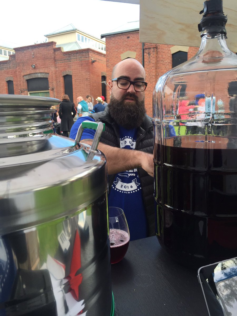 Our official RSA guy @pgmarchant pouring wines at the wine bar. Go figure. #meatsweats