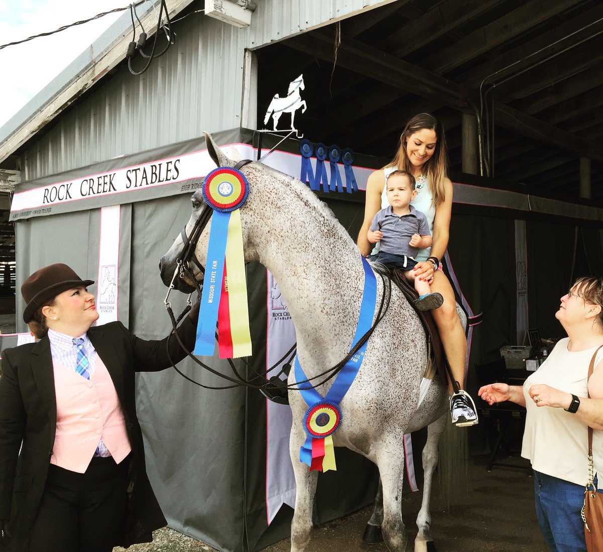 BekahEllingson's tweet photo. Samuel's first horse ride. #samuelanimal #somuchjoy #lookathimnow #boymom #heonlyrideschampions https://t.co/3sUdBNKQgx