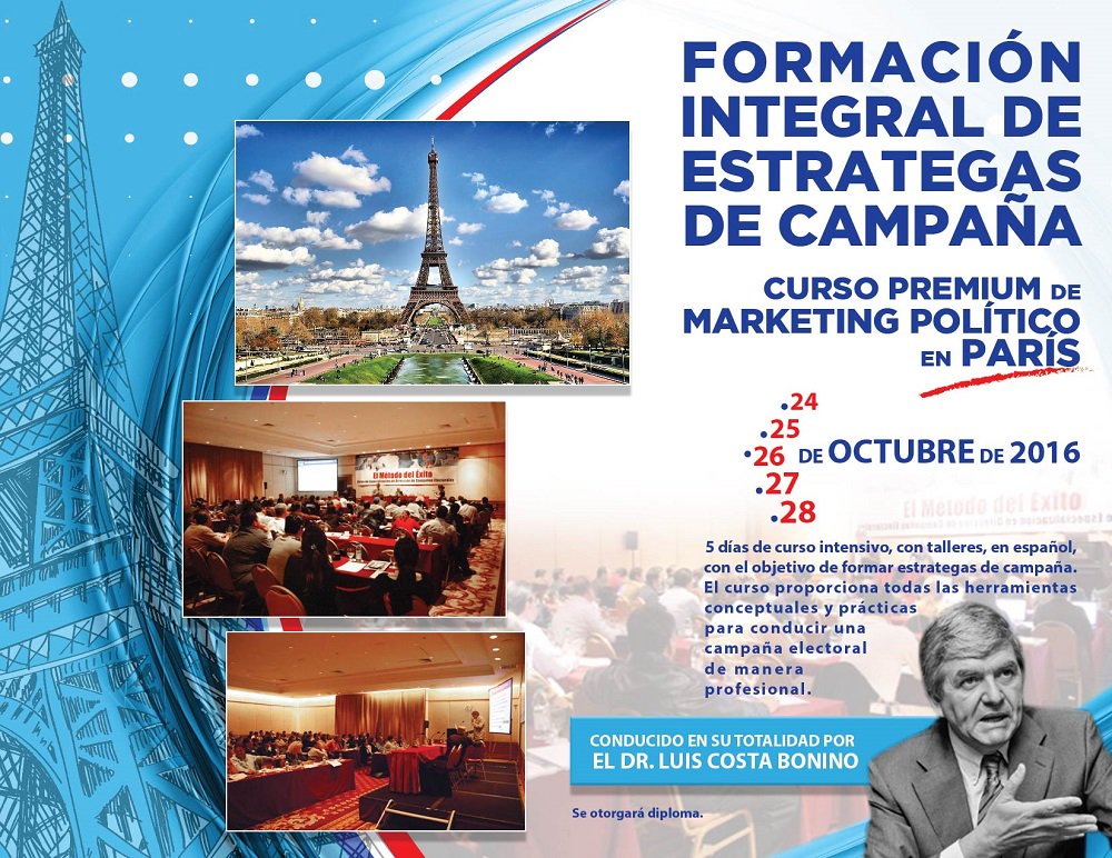luiscostabonino's tweet photo. 2° Curso Premium de Marketing Político en París. Ver programa en https://t.co/4ZWpFjPbfh https://t.co/nQZofO6Yk8