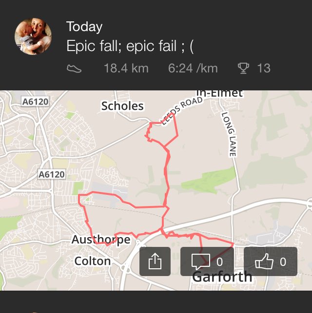 Keeleygriffin3's tweet image. 18km this morning but at a price - only thing I have smashed today is my elbow and knee #ukrunchat #epicfall #trail