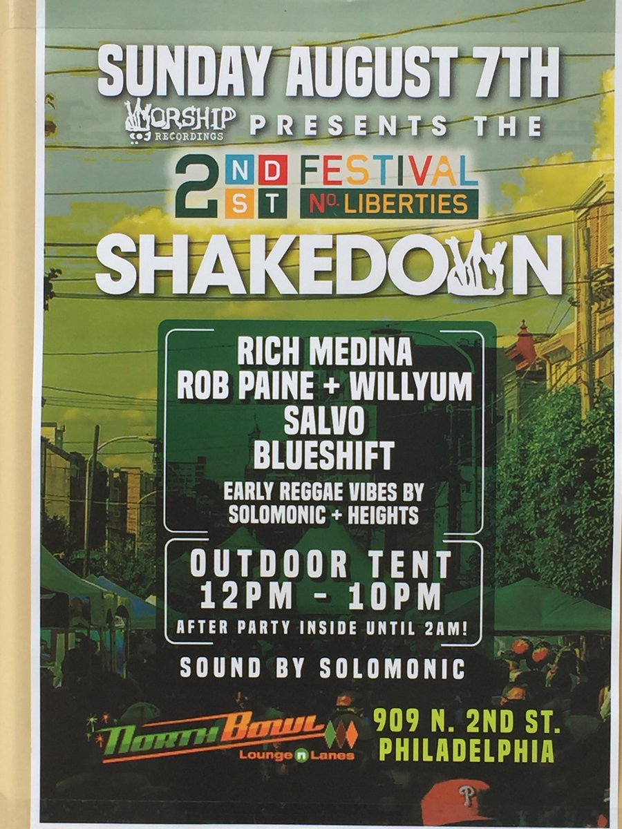 2ndStFestival's tweet photo. The lineup for @northbowlphilly is bonkers. Noon to 10pm TODAY! #blockparty #philly https://t.co/7zZYyJghjf