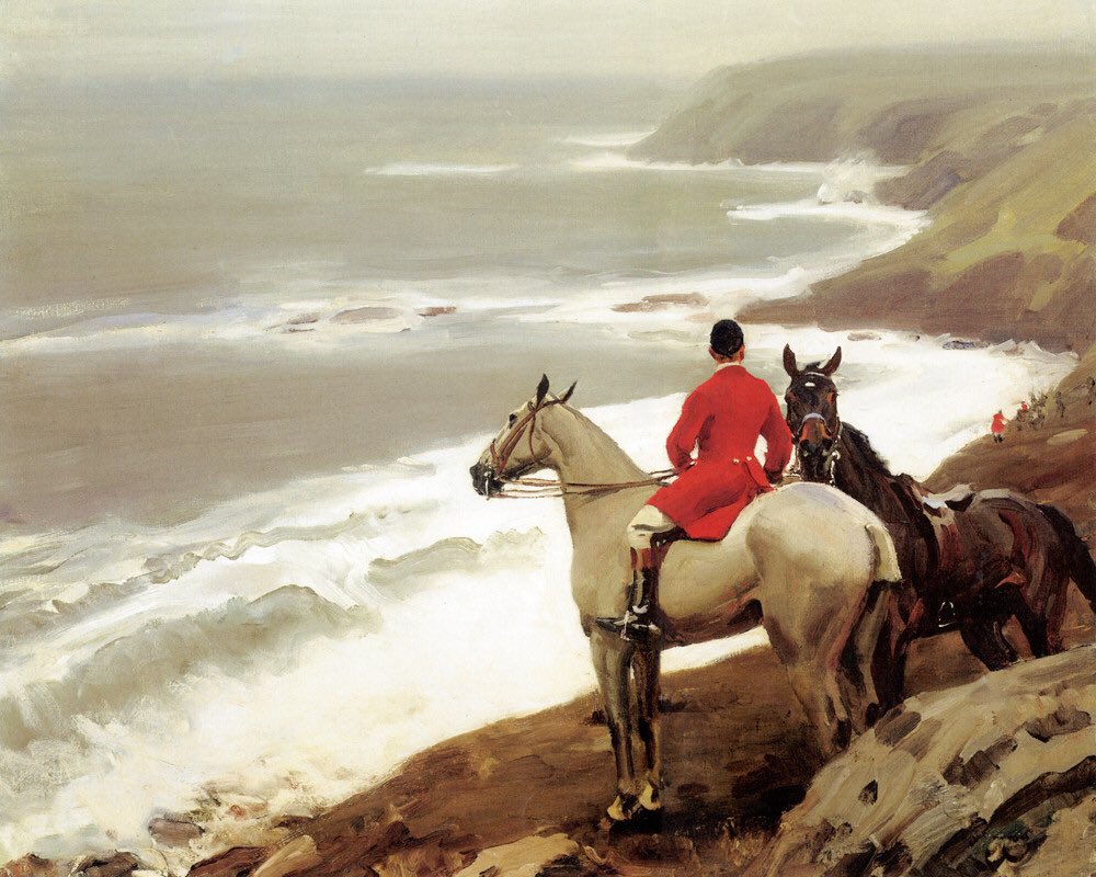 northumbriana's tweet photo. No finer painter of horseflesh in English landscapes than Sir Alfred Munnings (1878-1959). https://t.co/Y0OKNZYb5k