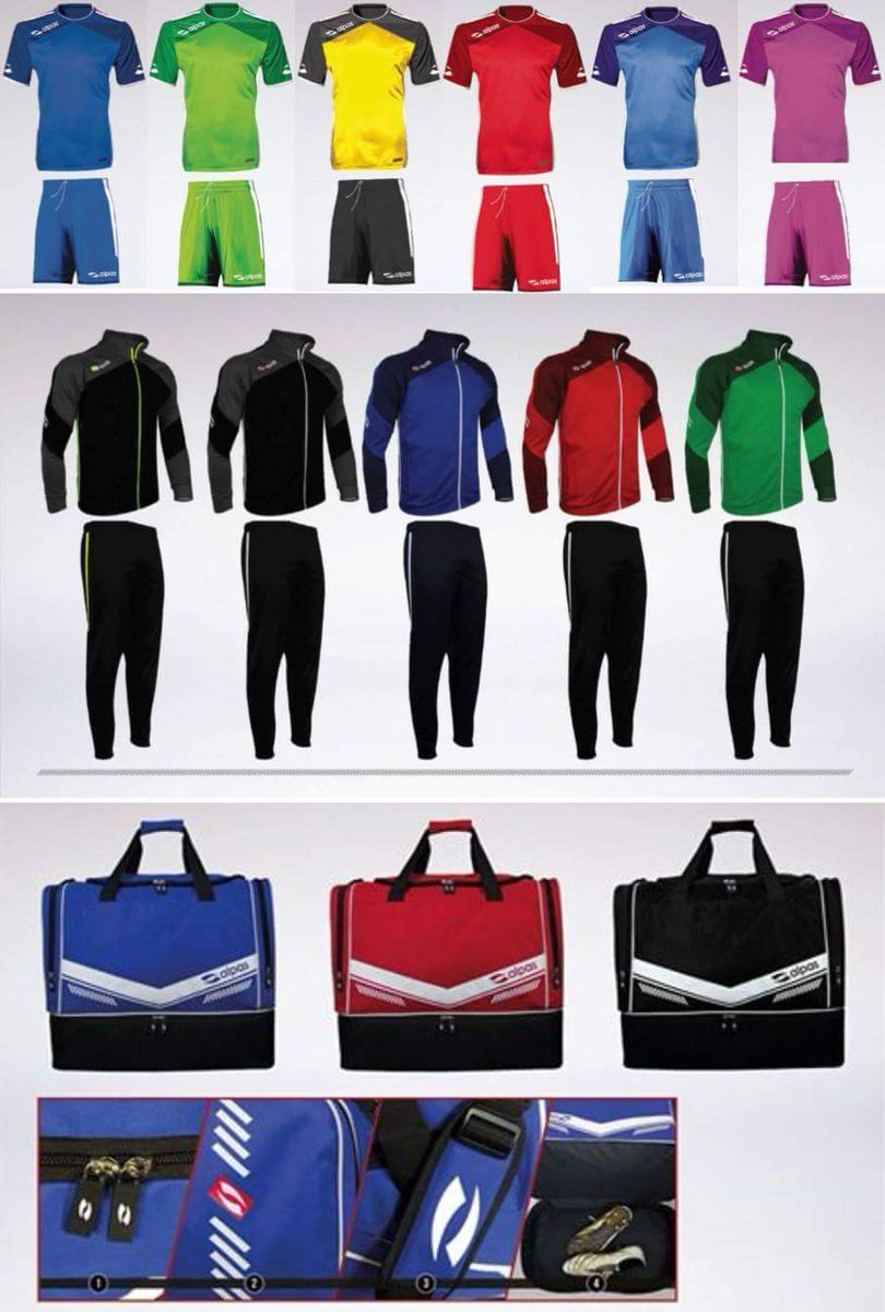 AlpasSportsUK's tweet photo. Kit + Tracksuit + Bag = Only £72 Mens and £62 Kids!

Embroidered Badge on Tops and Numbers on Match Shirt. https://t.co/xftqOddlNG