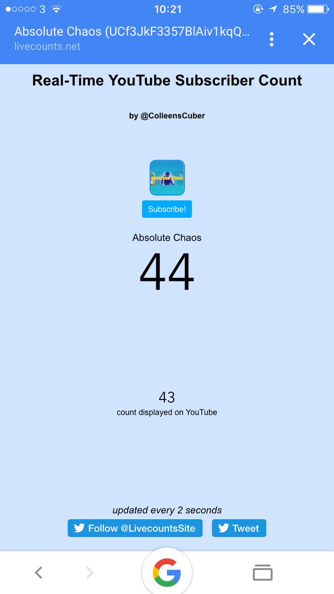 _AbsoluteChaos's tweet photo. Come on guys only 6 subs away from 50. There is a suprise video coming out at 50 subscribers!!!? https://t.co/TERjPHLUMW