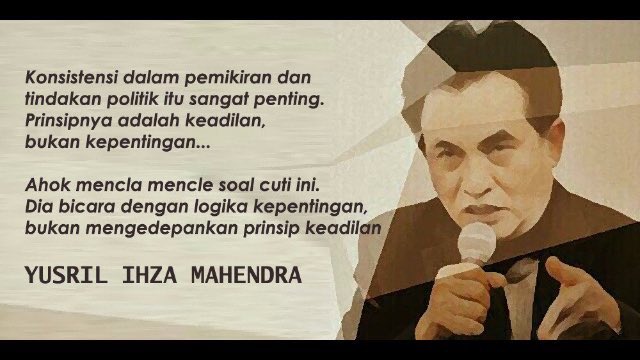 Jika kelen nyinyir aku lambungkan nama YIM, silahkan. Aku tak perduli.. 😊👍 #JakartaHarusYusril