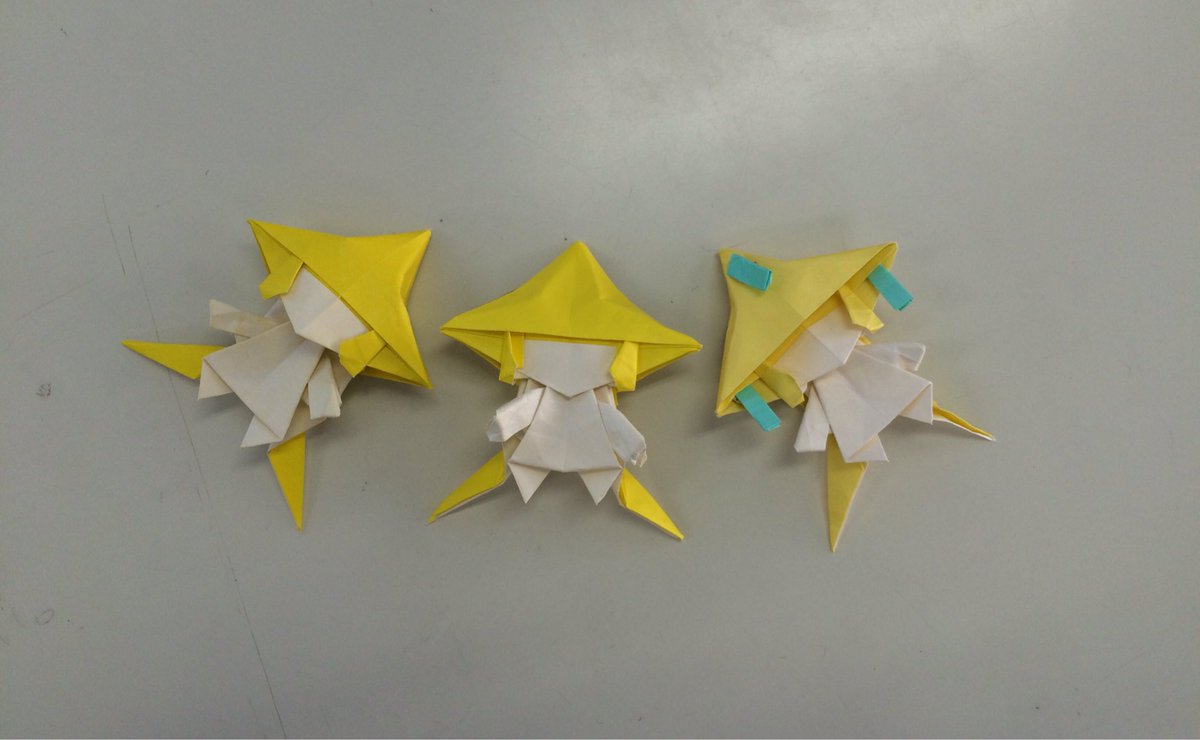 東北大折り紙サークルoruxe Twitterren 本日 仙台市では七夕祭りという事で Minekouzan さんのジラーチを折りました