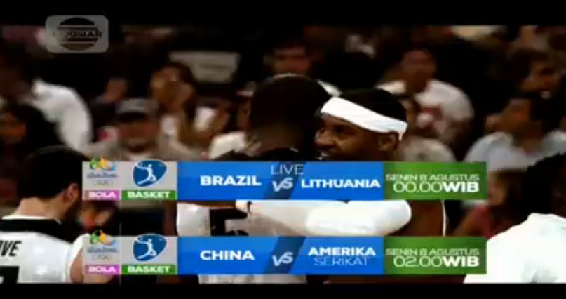 Indosiar's tweet image. Saksikan pertandingan bola basket #Olimpiade2016 malam ini di @IndosiarID mulai pukul 24.00 WIB
