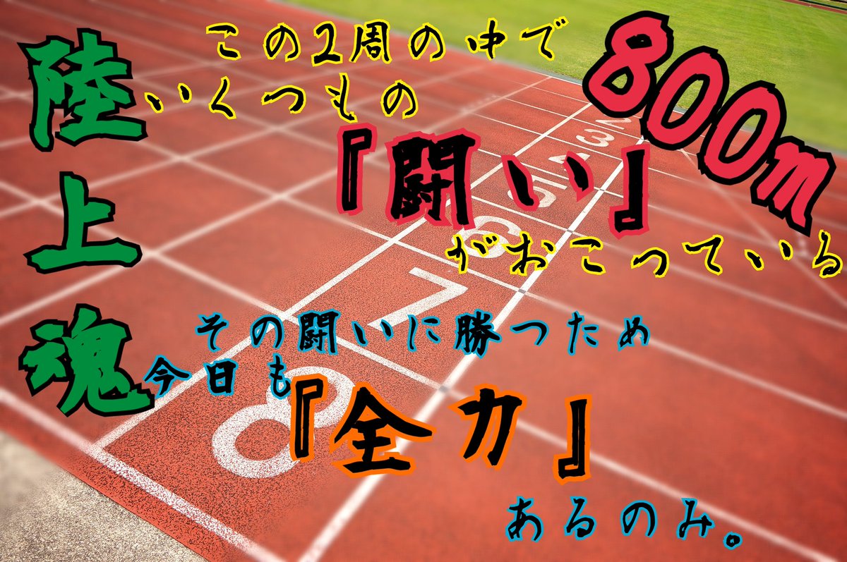 陸上熱心 勝手に保存しないで 陸上部rt 800mやってる人rt 中長距離rt 陸上好きな人rt 陸上から離れられないひとrt