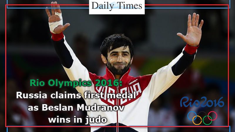 DailyTimesSport's tweet photo. #RioOlympics2016: #Russia claims first medal as #BeslanMudranov wins in #Judo @Rio2016_en https://t.co/ie1MpNDCwA https://t.co/EDR19ringJ