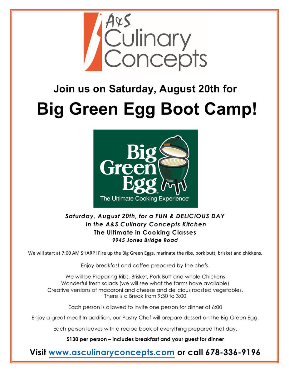 ASCulinary's tweet photo. Sign up today for a Fun and Delicious day!! https://t.co/FjMFBDZIkm