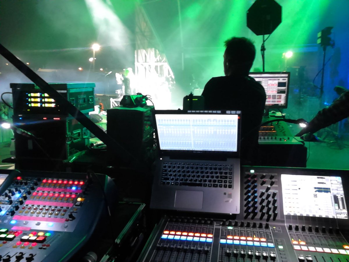 Así se veía el escenario VISA del <a href="/fiberfib/">FIB Benicàssim Festival</a> en el control de monitores. 4 grandes días junto a grandes profesionales