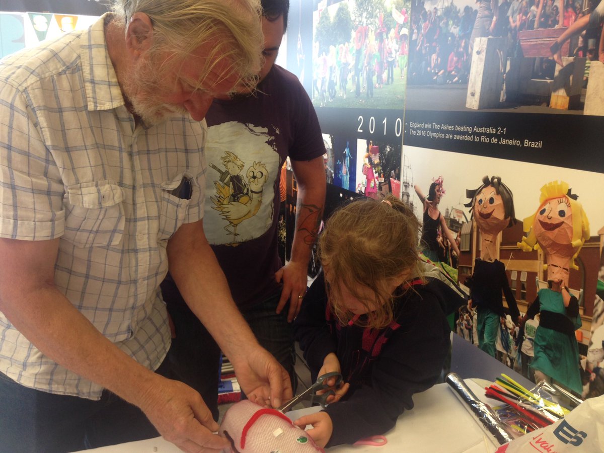WBScreen's tweet photo. And we're making hats, flags and monsters until 6pm - come &amp; join us! #rediscoverstockton @SIRF_Stockton https://t.co/yxT97zyiw3