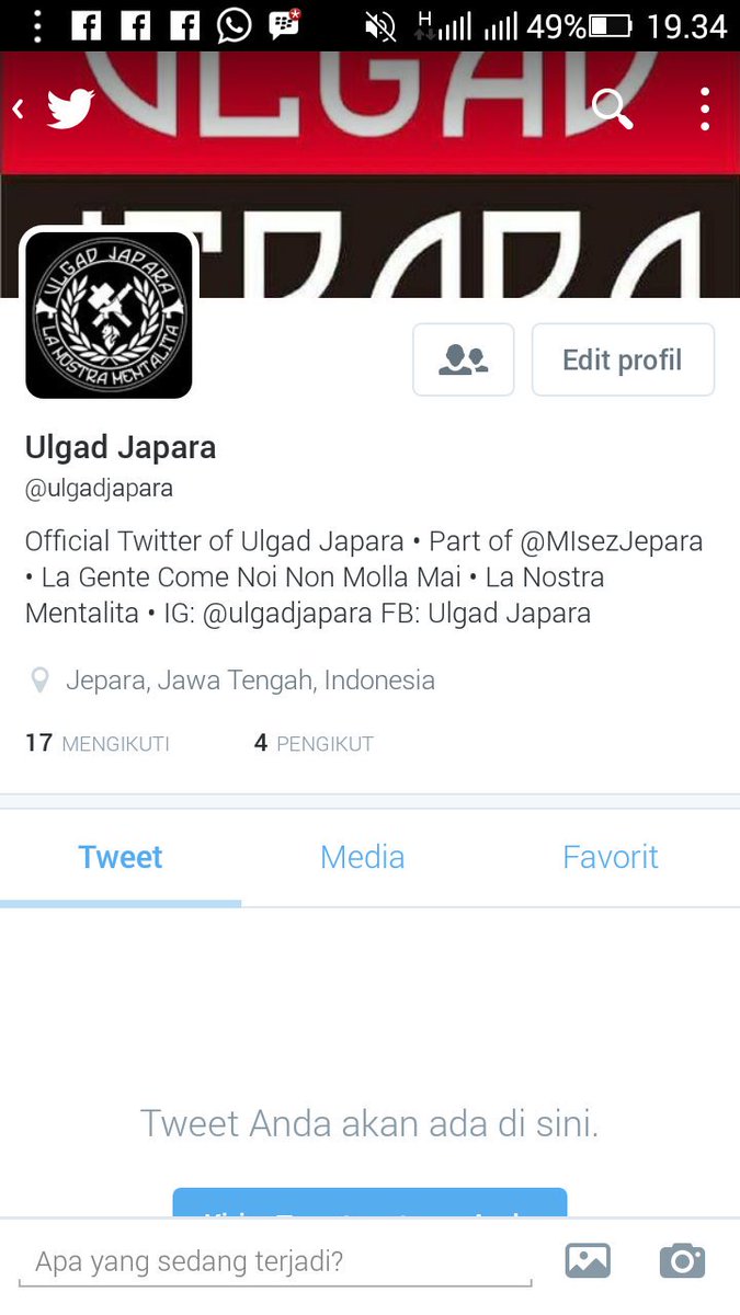 ulgadjapara's tweet photo. Selamat malam gads, terimakasih yg sudah follow akun official #UlgadJapara yg baru 😊 #SempreUniti #LaNostraMentalita https://t.co/1jEmIyMt1F