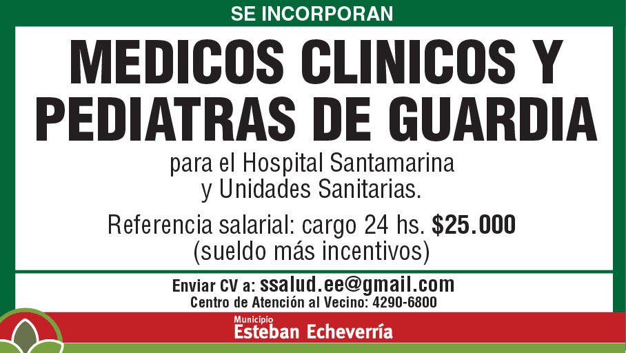 Búsqueda de #médicos en medios nacionales.
