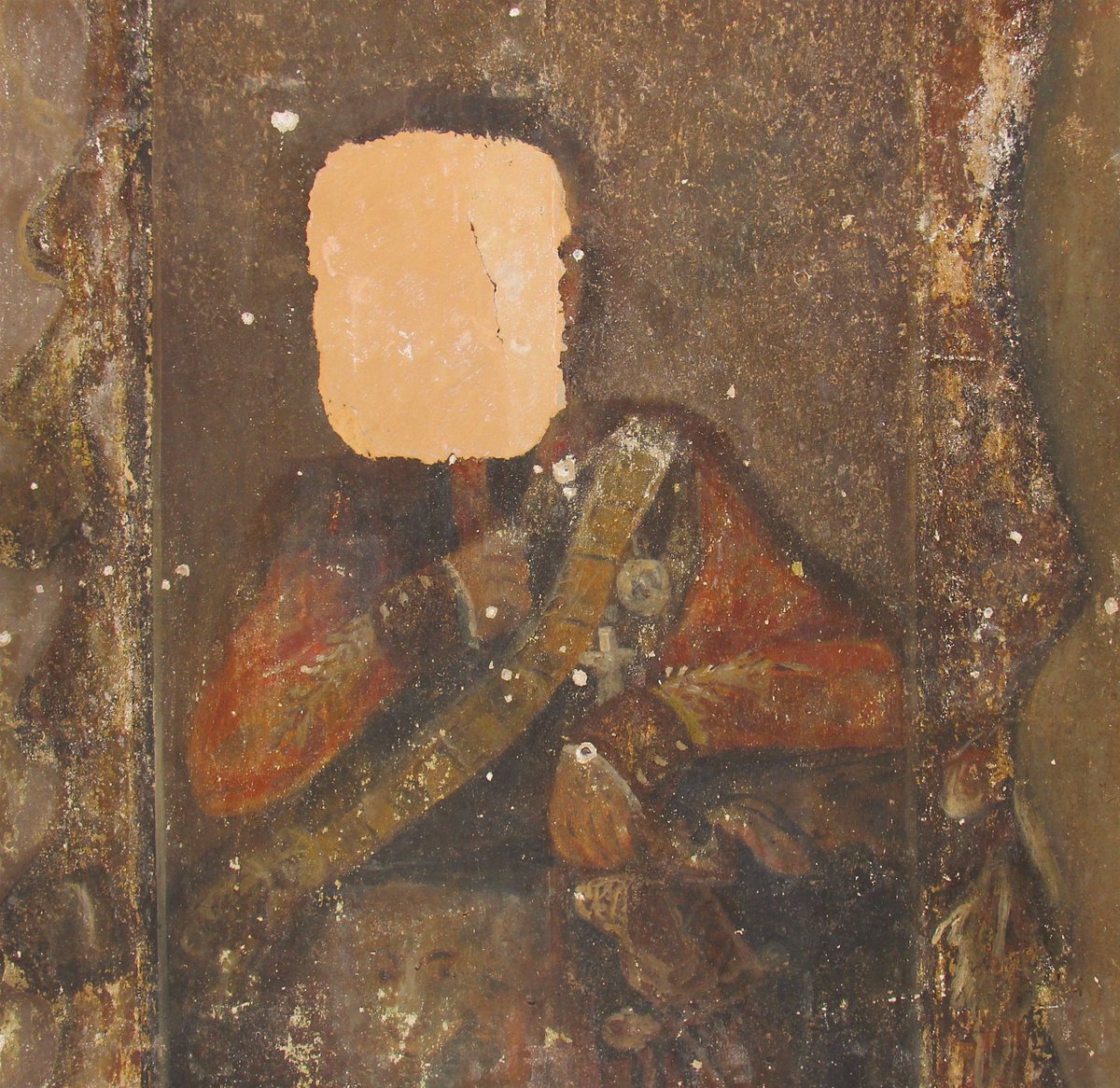 annshaftel's tweet photo. Mystery portrait #SinclairInn King? Noble? Warrior? #artconservation @odellmuseum @DigiMonastery https://t.co/sIjLui15ha