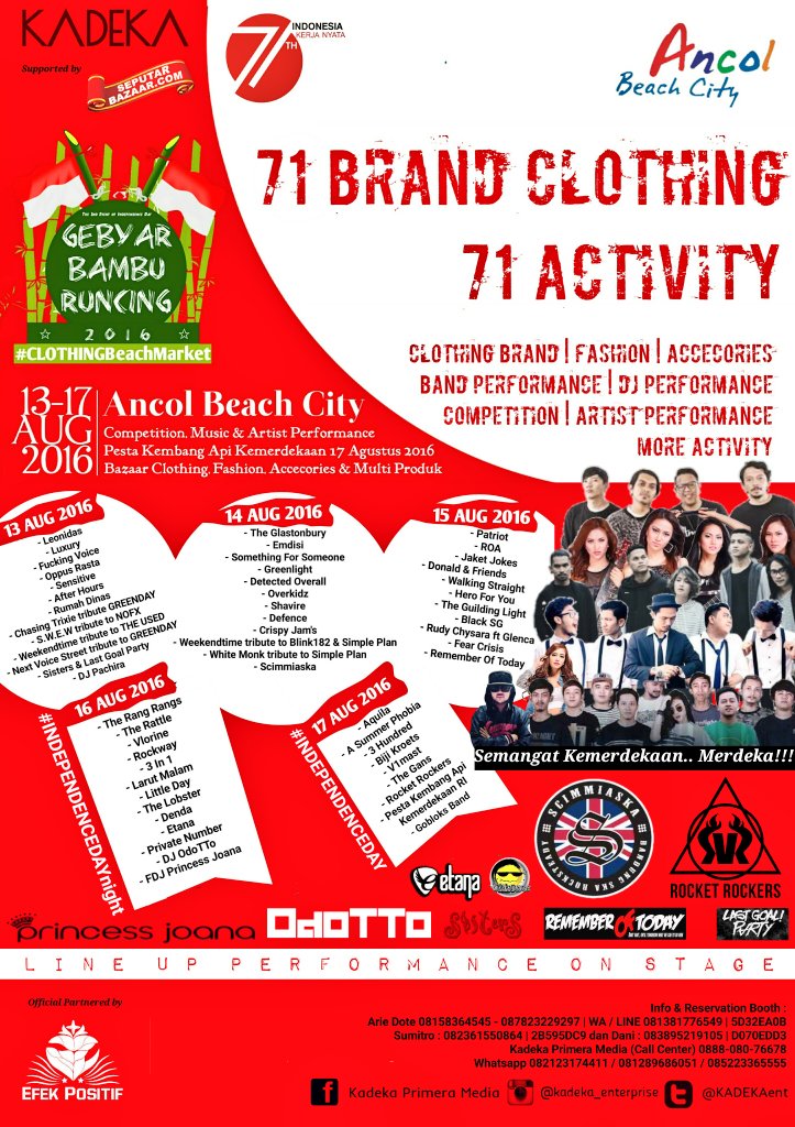 KADEKAent's tweet photo. Sebarkan INFO ACARA menarik ini!!! #clothingjkt #clothingjkt #clothjakarta #clothjkt #distojakarta #distrojkt #event https://t.co/PognQAeHqa