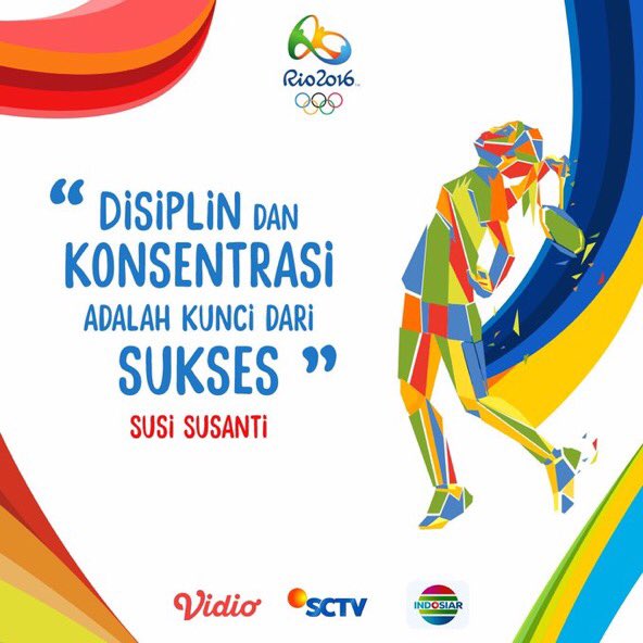 Disiplin dan konsentrasi adalah kunci dari sukses! <a href="/susisusanti/">susi susanti</a>  #Olimpiade2016 #ProudToBeIndonesian