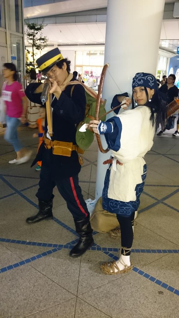 Lukehijikata Rebellegion入隊しました V Twitter ゴールデンカムイ の アシリパ さんと 不死身 の杉本 が居た 撮影させて頂きありがとうございました コスサミ