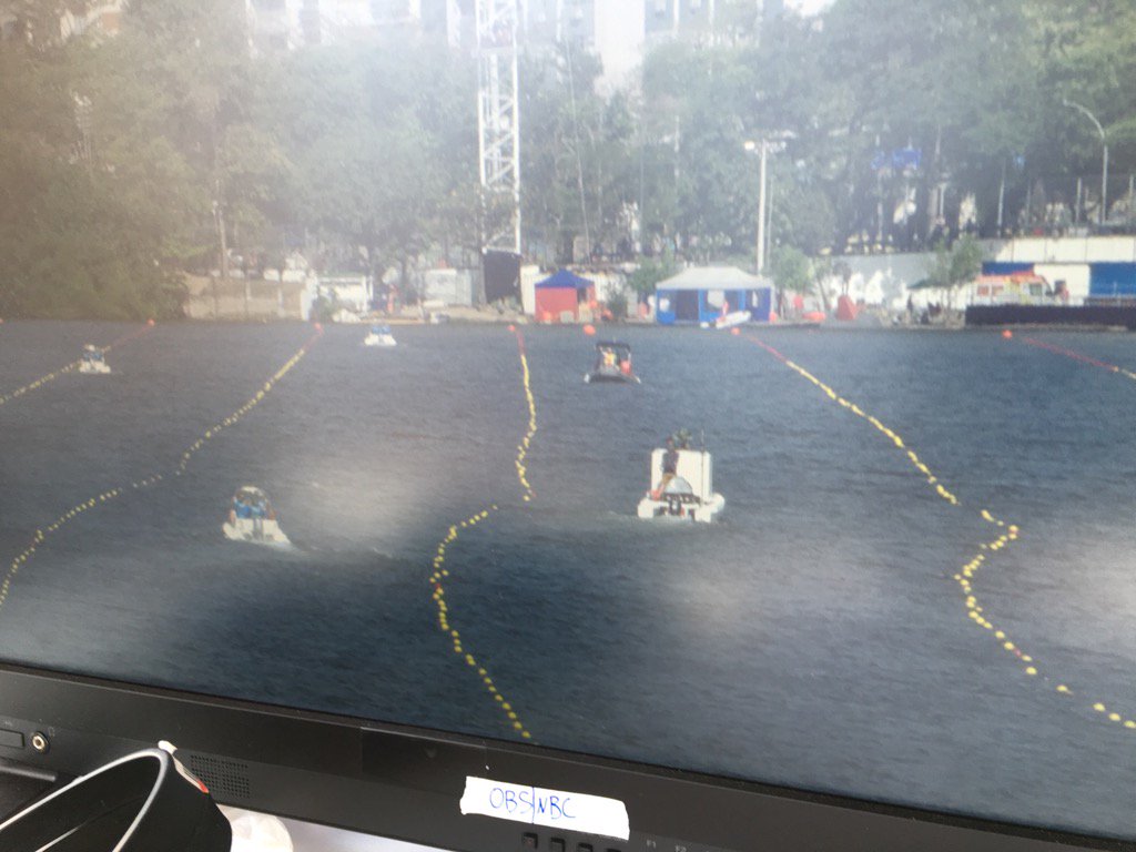 This shot tells the story. Rowing lanes right now. <a href="/Rio2016_en/">Crear una App</a> <a href="/NBCOlympics/">NBC Olympics & Paralympics</a>