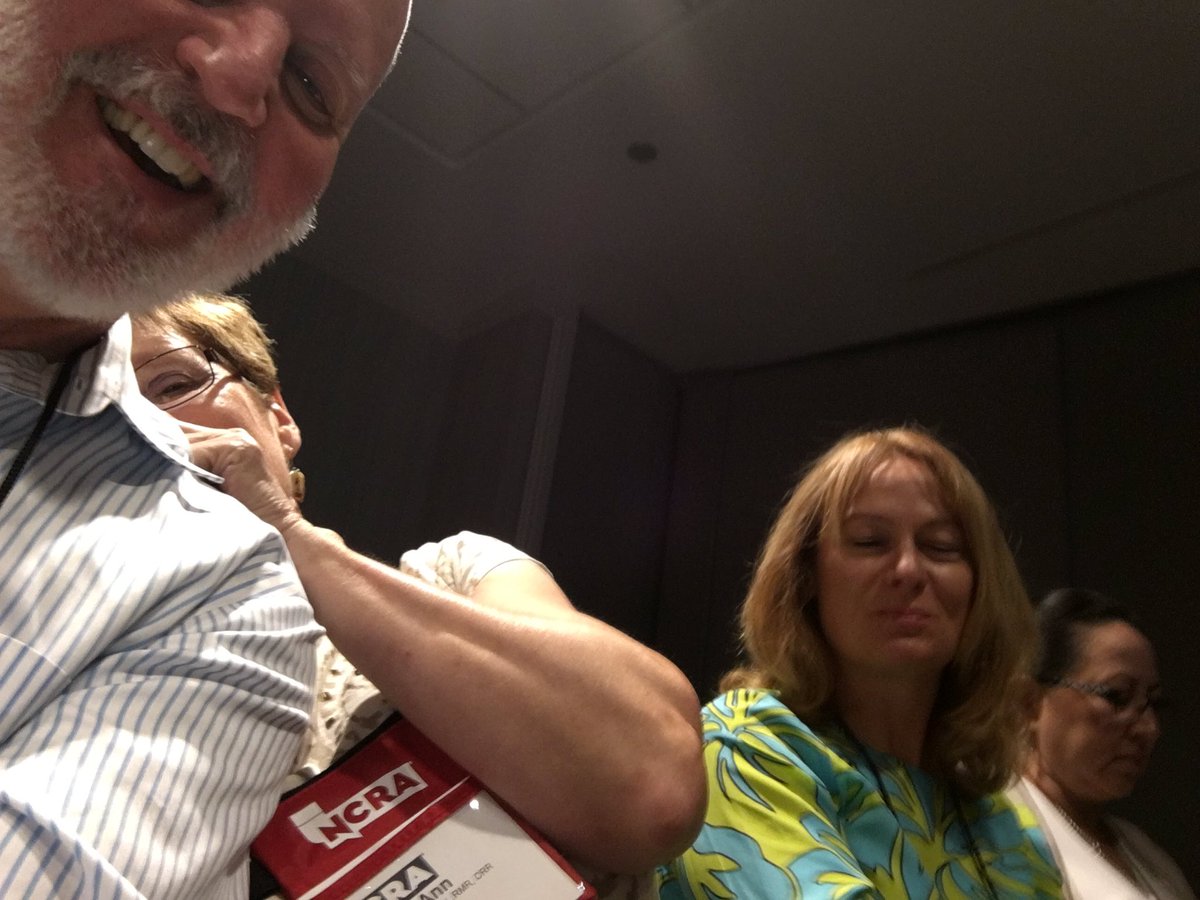 JoeEBradley's tweet photo. Last seminar at the @NCRA Conversation. Please note Ann B hiding behind me. Woot https://t.co/SKj6QDcefW