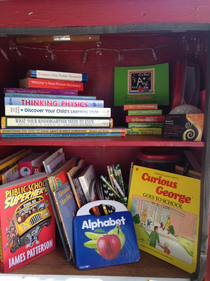 JimmysLFL35561's tweet photo. It's Back to School Time at Jimmy's Little Library #35561 #Backtoschool https://t.co/eY7uQoEK3N