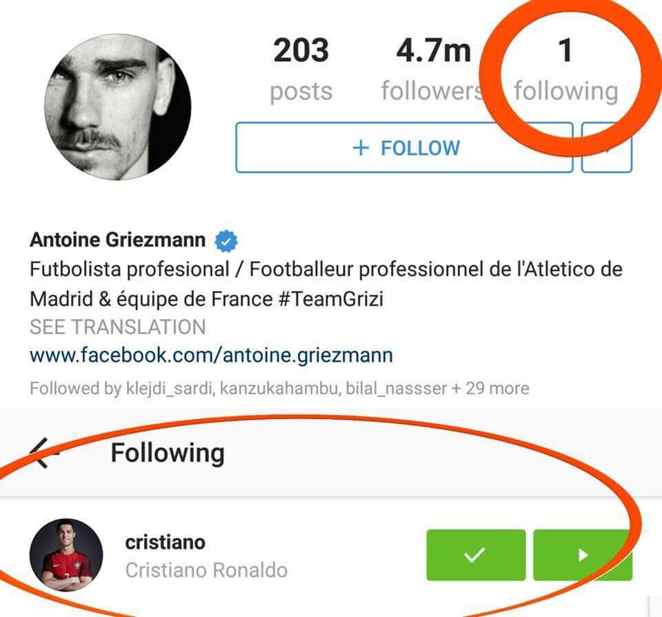 cristiano ronaldo on twitter griezmann is only following cristiano - cristiano ronaldo followers on twitter instagram