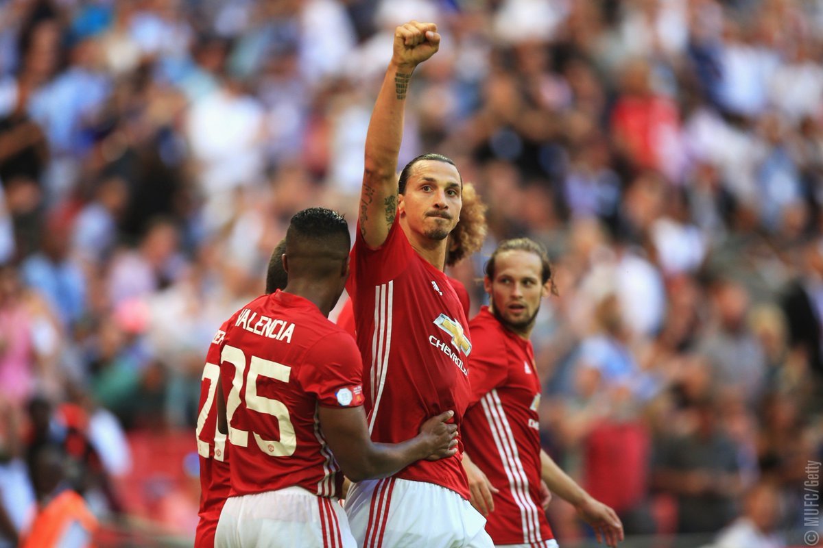 ManUtd's tweet photo. "It feels amazing!" @Ibra_official spoke to #MUTV after a memorable competitive #MUFC debut: https://t.co/kaE7FUGOCu https://t.co/cqP4LQY9x8