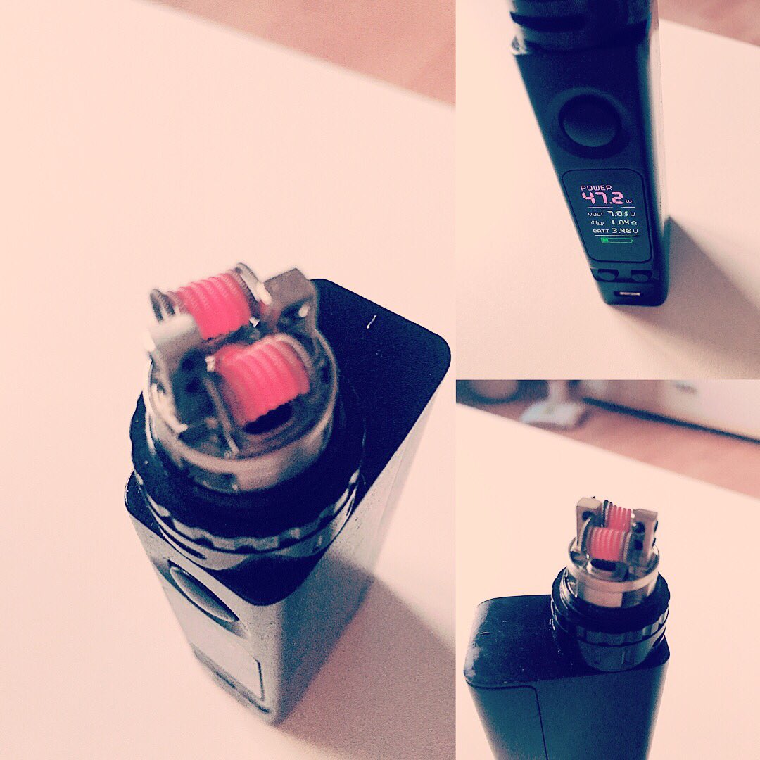 optikzulage's tweet photo. #coil it #Wick it #juice it #vape it 💨
#vtcmini #griffin geek vape rta with 1a Kanthal clapton wire
Vape on ✌🏻️💨 https://t.co/QT9bIgaH0t