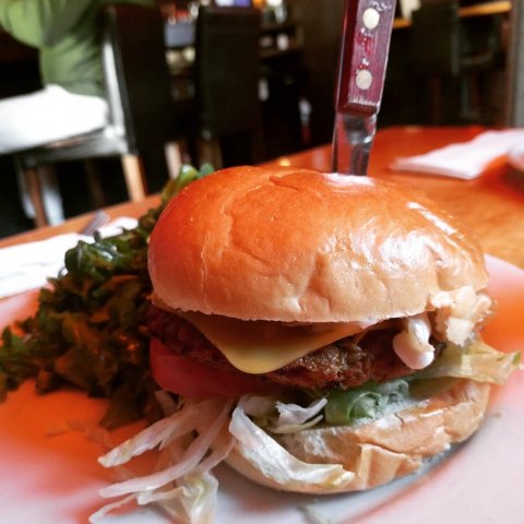 ShadowlandWS's tweet image. If seeing is believing, look at our Vegan Burger.