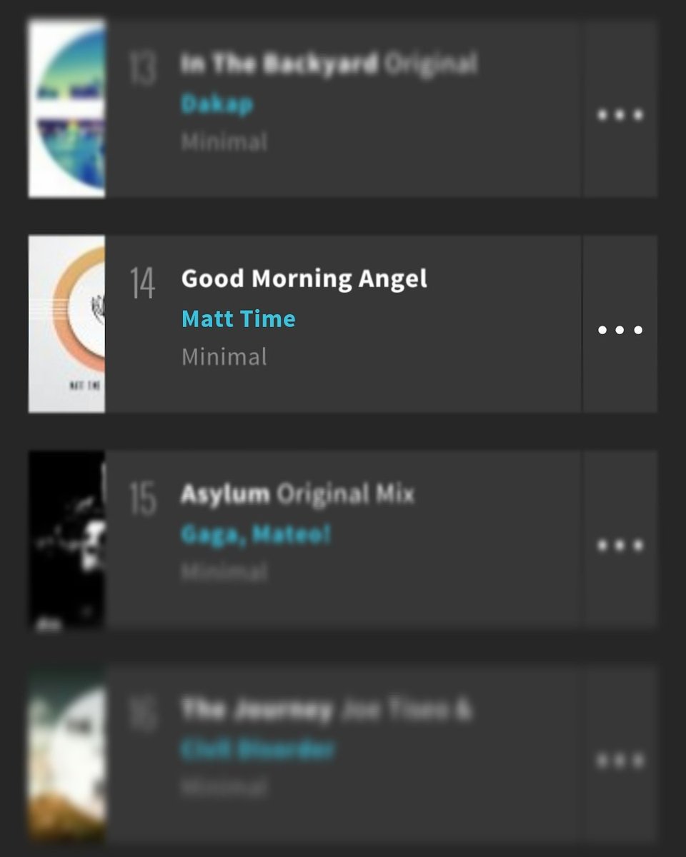 TheRam91's tweet photo. #14 today! Thanks! #Techno #techhouse #MINIMAL #top20 #chart #matttime  @beatport @InnocentMusicSI https://t.co/QEZtgrezUW