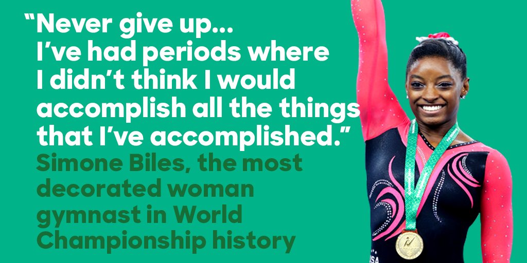 HillaryClinton's tweet photo. Three-time world all-around champion @Simone_Biles is set to make history at the Olympics. Good luck, Simone! https://t.co/JkiQ8hc1Xt
