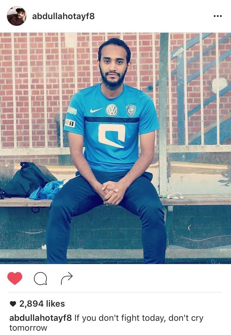 عبدالله عطيف على الإنستغرام ! : إذا لم تقاتل اليوم لاتبكي غداً ! 💙