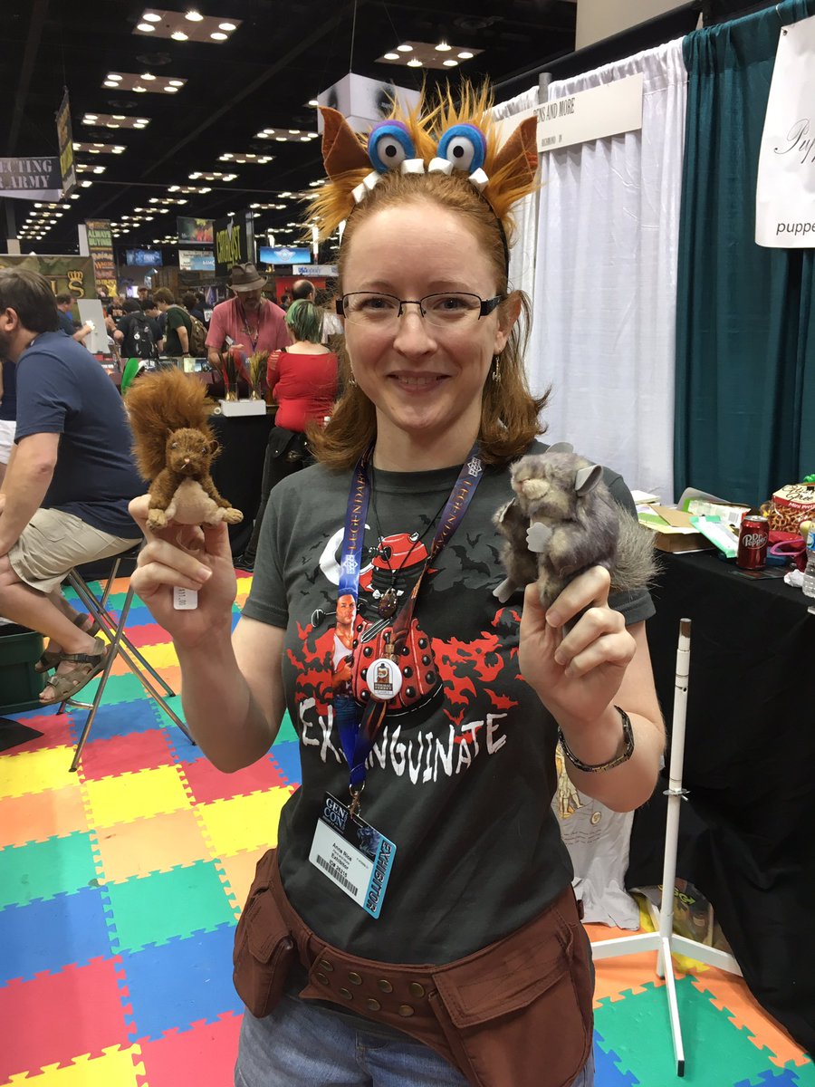 IT_gremlin's tweet photo. Things are getting squirrelly! #GenCon2016 #PensAndMore Booth 639 !! https://t.co/6hjt0tDWxq