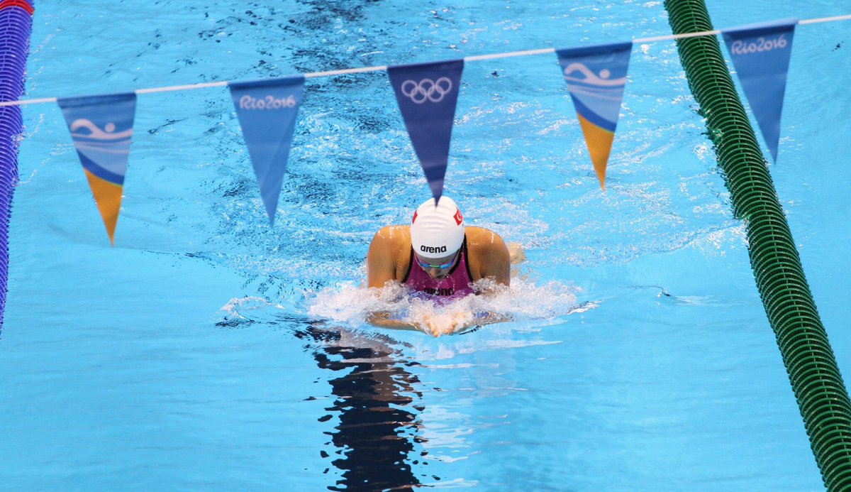V. Zeynep Güneş Yüzme 100 m kurbağalama elemelerinde 1:07.14 ile 15'inci sırada yarı finale yükseldi. #swimming