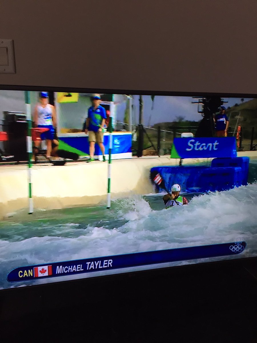 Hart_GW's tweet photo. He's off!! LETS GO MIKE!!!! #imwithmiketayler #Rio2016 #TeamCanada https://t.co/r2qvj4Yftn