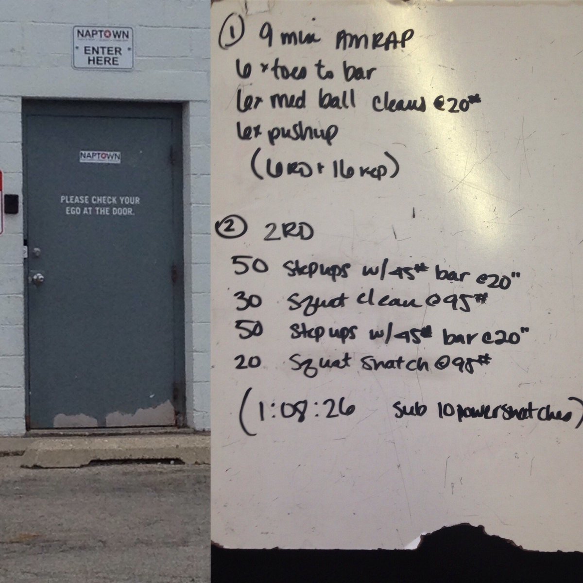 JustTheTif's tweet photo. #SundayFundayWODs I almost forgot what it was like to use a 45# bar! #EgoChecked #CrossFitNaptown @CrossFitNapTown https://t.co/OVlWExge7P