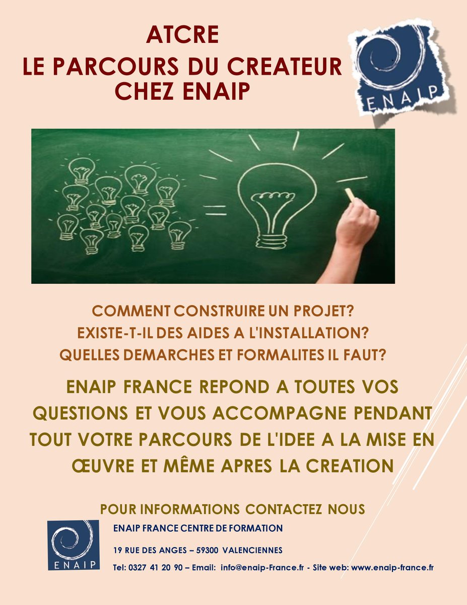 accompagnement au travail création et reprise d'entreprise (ATCRE-ENAIP)
