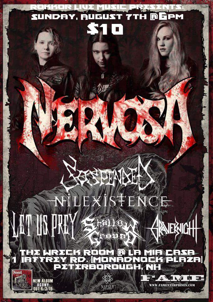 nilexistence's tweet photo. Tonight in New Hampshire! Come hangout with us, @nervosathrash and more.

#metal #live #tour https://t.co/xNB8PDewlw