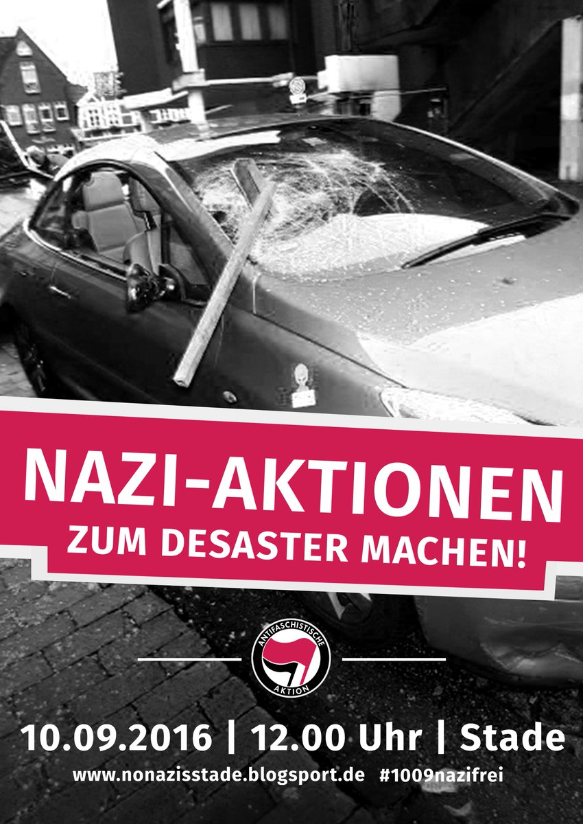 Die Antifa Mobilisierung für Stade hat begonnen. 10.09. Nazi-Aktionen zum Desaster machen. #nonazishh #1009nazifrei