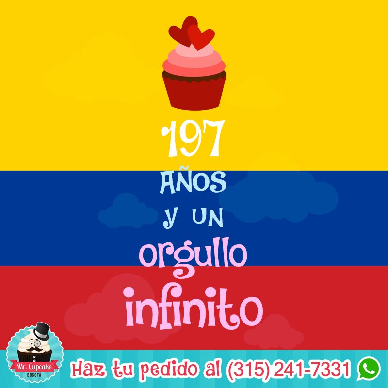 Hoy celebramos 197 años de un grito que nos ratificó como nación, hoy celebramos el orgullo de ser Colombianos! 💛💙❤️