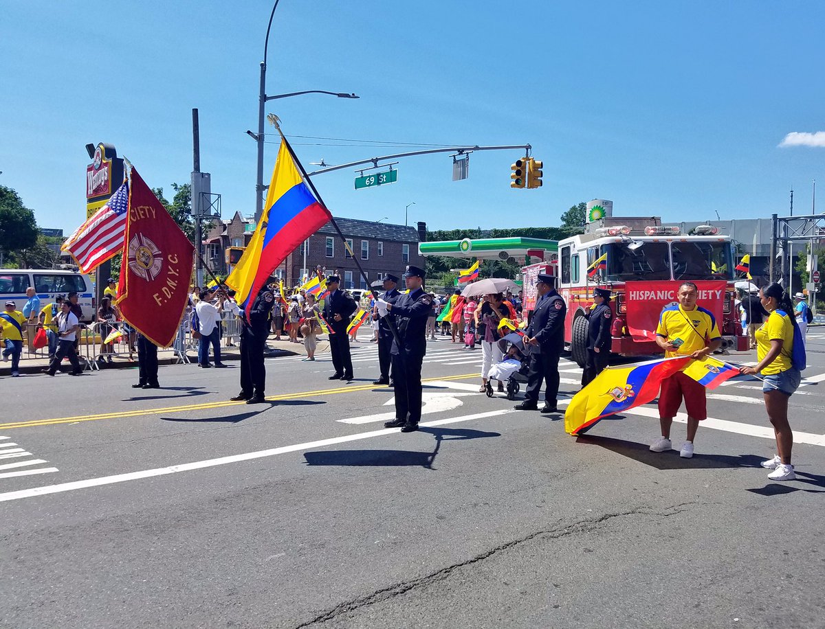 Today FDNY Hispanic Society members marched in the Ecuadorian Day
