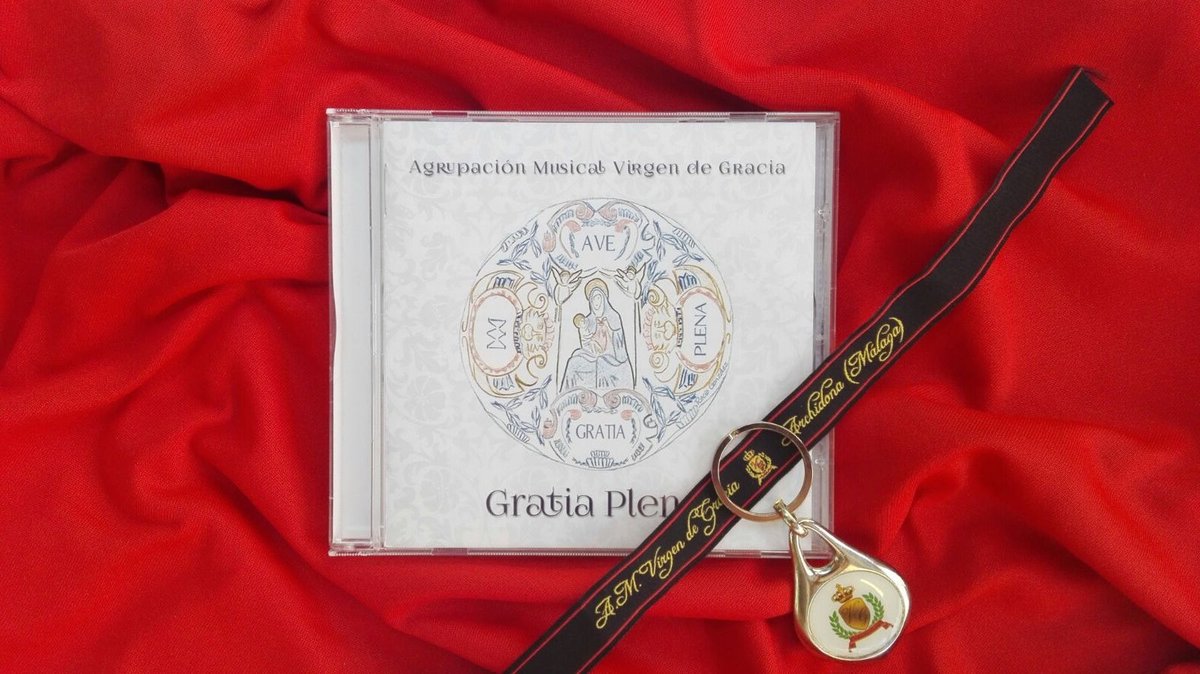 AMVGRA's tweet photo. CD 'Gratia Plena' + Pulsera + Llavero. 15€. Oferta solo Online. Pídelo: relacionespublicas@amvirgendegracia.com https://t.co/kyesJny5LY