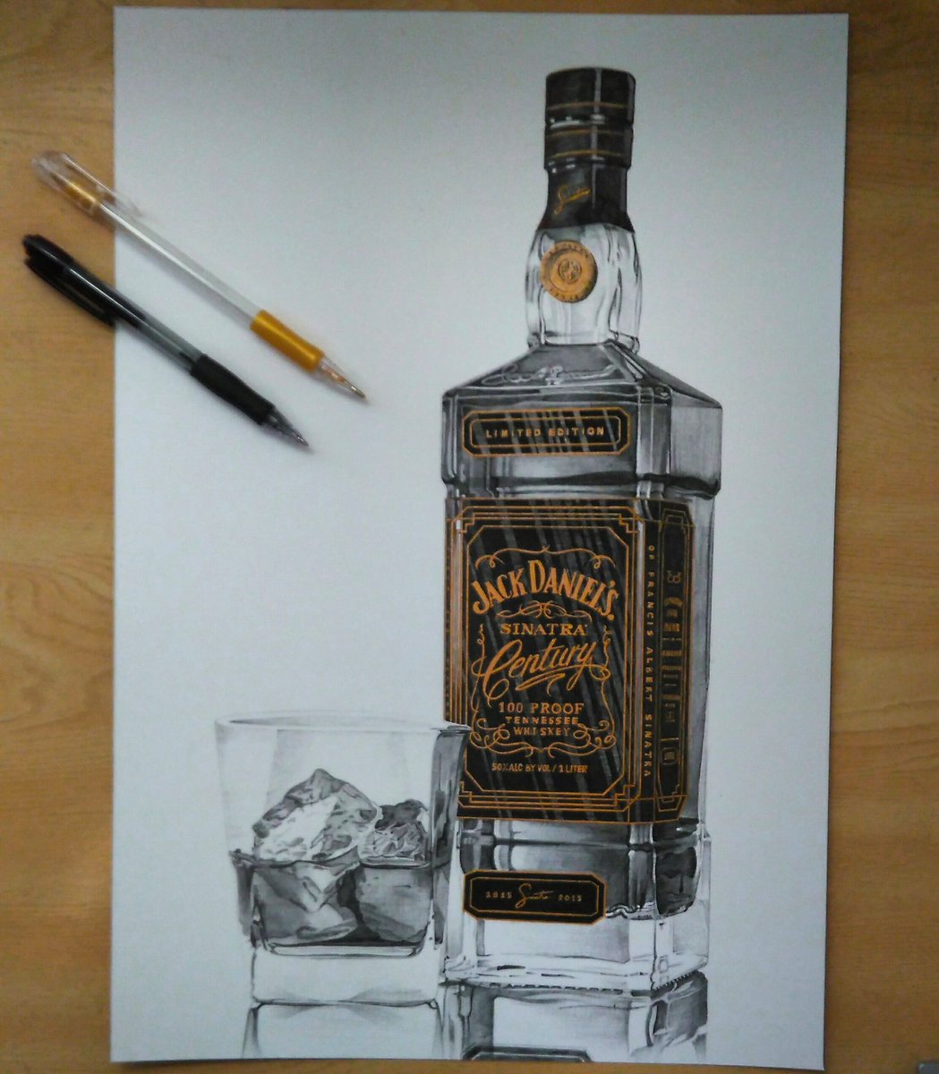Lois_LM's tweet photo. Sinatra and Jack live here #art #artist #drawing #draw #pen #realistic #illustration #JackDaniels #JackLivesHere https://t.co/chgzGGULsV