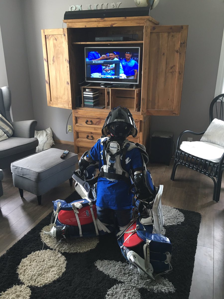 traereed's tweet photo. @Sportsnet @BlueJays  Just watching the jays game!!! #goalies #diehard #lovethiskid #lovessports https://t.co/mvhItBH6we