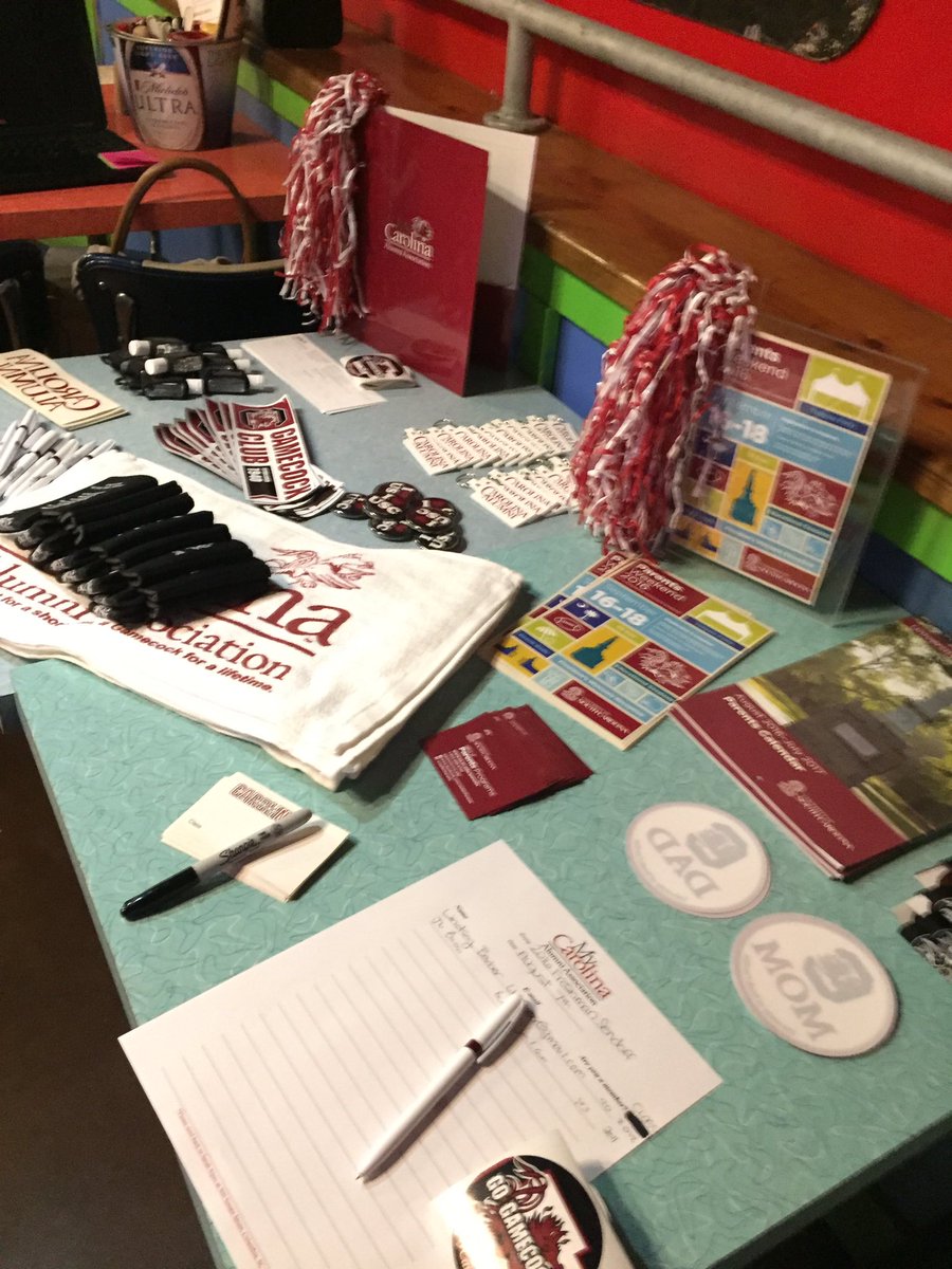 All set for the Freshman Sendoff today at 5! Come out to Tin Roof 2 in Cool Springs! <a href="/UofSCAdmissions/">USC Admissions</a> <a href="/MyCarolina/">Myllena Carolina</a>
