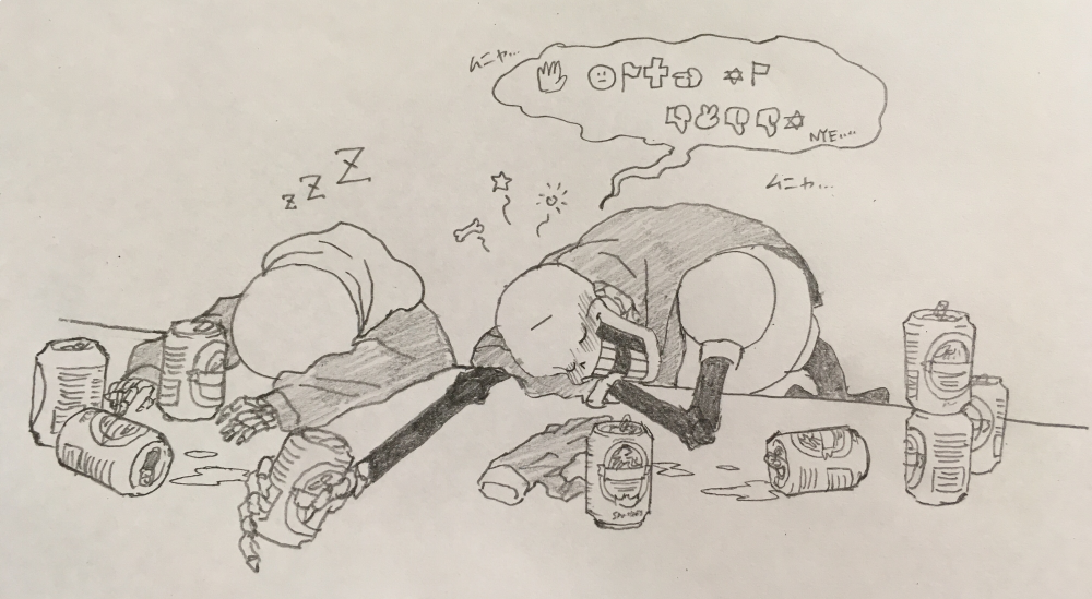 @undertale_ntbr 実はwingdings使えるパピルスとガスターブラスターと小さい頃から仲良しなパピルス 