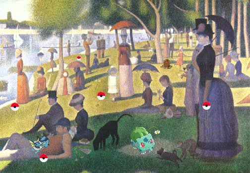 SeakesShelby's tweet photo. My personal Parody of A Sunday on La Grande Jatte.
Pokemon GO! 
#sm280 https://t.co/C4mcjmvafd